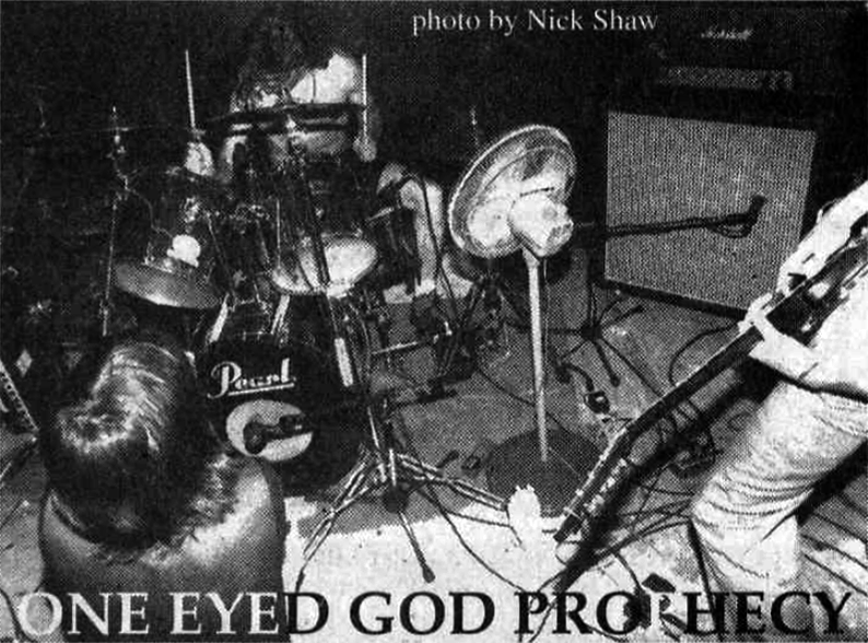 One Eyed God Prophecy, pictured in HeartattaCk zine, photo courtesy of Nick Shaw