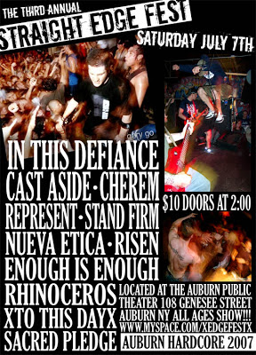 In This Defiance's only reunion show, July 7th 2007 at Straight Edge Fest