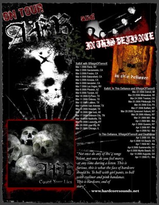 In This Defiance's third tour, with Armed for Battle, Reign of Terror and Deathblow, March and April 2006