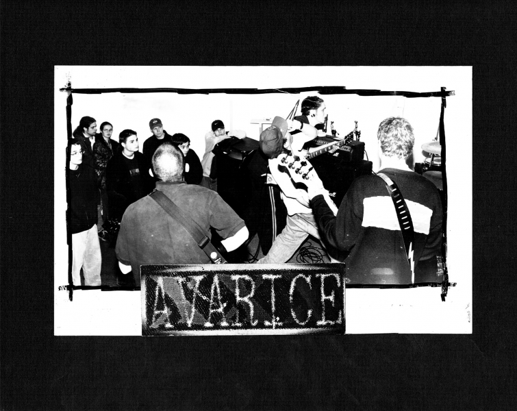 An Avarice sticker, made by Redstar Records